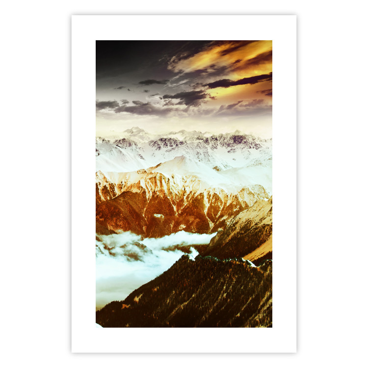 Poster Copper Mountains - mountain landscape against backdrop of clouds and sky 123816 additionalImage 25