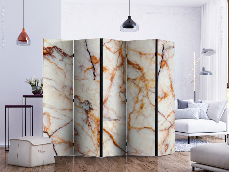Room Separator Marble Slab II (5-piece) - light background with a stone texture 124316 additionalImage 2