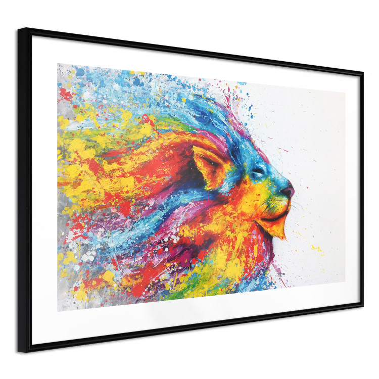 Wall Poster Lion in Colors - abstract colorful animal in artistic motif 127816 additionalImage 8