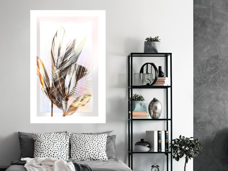 Wall Poster Memory - abstract composition of plants and flowers on light background 128016 additionalImage 3