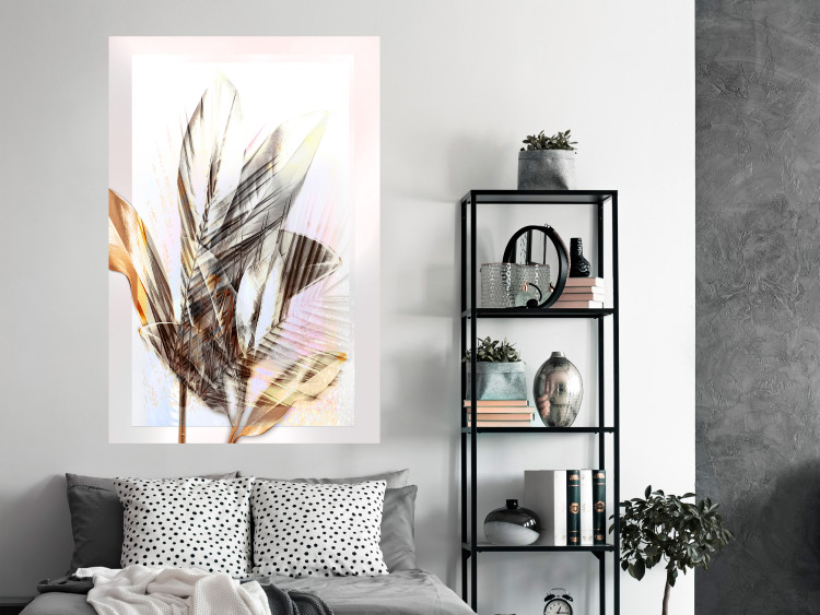 Wall Poster Memory - abstract composition of plants and flowers on light background 128016 additionalImage 2
