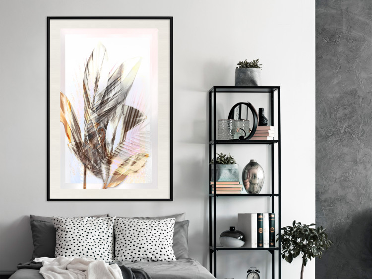 Wall Poster Memory - abstract composition of plants and flowers on light background 128016 additionalImage 24