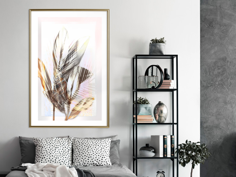 Wall Poster Memory - abstract composition of plants and flowers on light background 128016 additionalImage 15