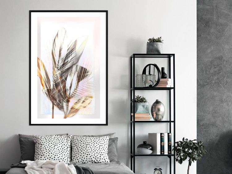 Wall Poster Memory - abstract composition of plants and flowers on light background 128016 additionalImage 23