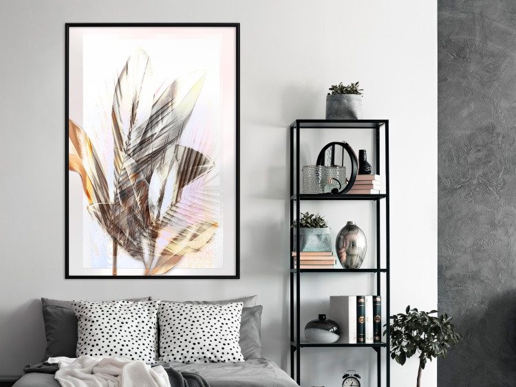 Wall Poster Memory - abstract composition of plants and flowers on light background 128016 additionalImage 6