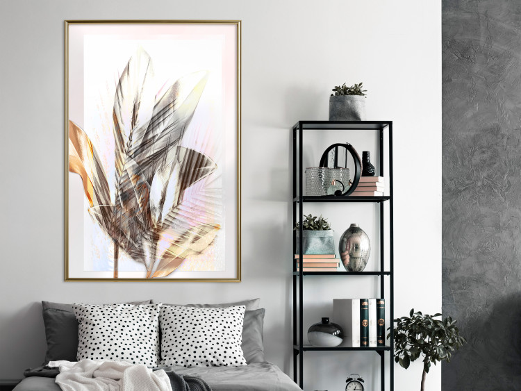 Wall Poster Memory - abstract composition of plants and flowers on light background 128016 additionalImage 5