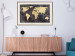 Wall Poster Golden World - elegant continents and dark seas on a world map 128816 additionalThumb 22