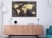 Wall Poster Golden World - elegant continents and dark seas on a world map 128816 additionalThumb 5