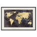Wall Poster Golden World - elegant continents and dark seas on a world map 128816 additionalThumb 19