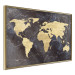 Wall Poster Golden World - elegant continents and dark seas on a world map 128816 additionalThumb 14