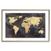 Wall Poster Golden World - elegant continents and dark seas on a world map 128816 additionalThumb 16