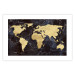 Wall Poster Golden World - elegant continents and dark seas on a world map 128816 additionalThumb 25