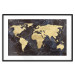 Wall Poster Golden World - elegant continents and dark seas on a world map 128816 additionalThumb 17