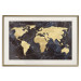 Wall Poster Golden World - elegant continents and dark seas on a world map 128816 additionalThumb 20