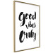 Wall Poster Good Vibes Only - black and white typographic composition in English 128916 additionalThumb 4