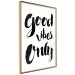 Wall Poster Good Vibes Only - black and white typographic composition in English 128916 additionalThumb 9