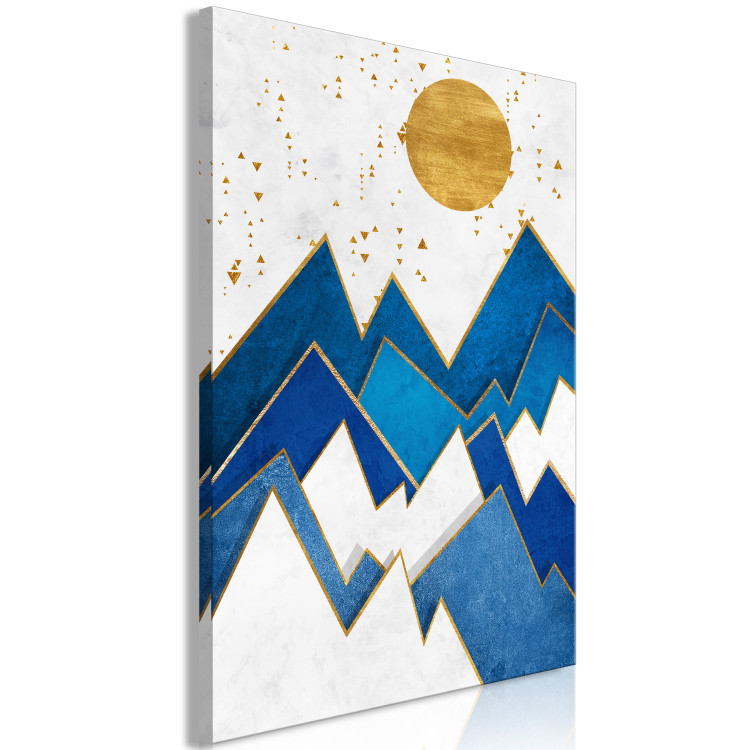 Canvas Print Snowy Peaks (1-part) vertical - abstract mountain landscape 129416 additionalImage 2