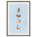 Poster Treasures of the Journey - composition of stones on a contrasting blue background 129916 additionalThumb 19