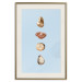 Poster Treasures of the Journey - composition of stones on a contrasting blue background 129916 additionalThumb 20