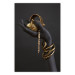 Wall Poster Royal Gifts - black hand with golden accessories on a dark background 130516