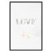 Wall Poster Love Is Strength - golden English text on a solid white background 131916 additionalThumb 18