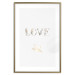 Wall Poster Love Is Strength - golden English text on a solid white background 131916 additionalThumb 16
