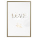 Wall Poster Love Is Strength - golden English text on a solid white background 131916 additionalThumb 21