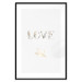 Wall Poster Love Is Strength - golden English text on a solid white background 131916 additionalThumb 17