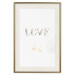 Wall Poster Love Is Strength - golden English text on a solid white background 131916 additionalThumb 20
