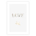 Wall Poster Love Is Strength - golden English text on a solid white background 131916 additionalThumb 19