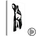 Canvas Art Print Painful Sit (1-piece) Vertical - black and white street art 132416 additionalThumb 6