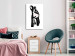 Canvas Art Print Painful Sit (1-piece) Vertical - black and white street art 132416 additionalThumb 3