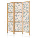Folding Screen Spring Stir - fanciful pattern of plants and birds on a light background 133916 additionalThumb 5