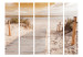 Room Divider On the Beach - Sepia II - seascape of sand by the sea in sepia tones 134016 additionalThumb 3