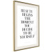 Poster Where Beauty Begins - black English quote on a white background 134216 additionalThumb 3