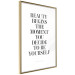 Poster Where Beauty Begins - black English quote on a white background 134216 additionalThumb 9