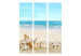 Folding Screen Blue Tranquility (3-piece) - beach landscape and blue sea 134316 additionalThumb 3