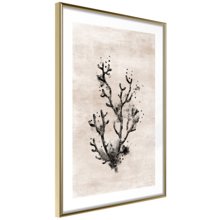 Wall Poster Oceanic Beauty - dark plant composition on a beige textured background 134516 additionalImage 7