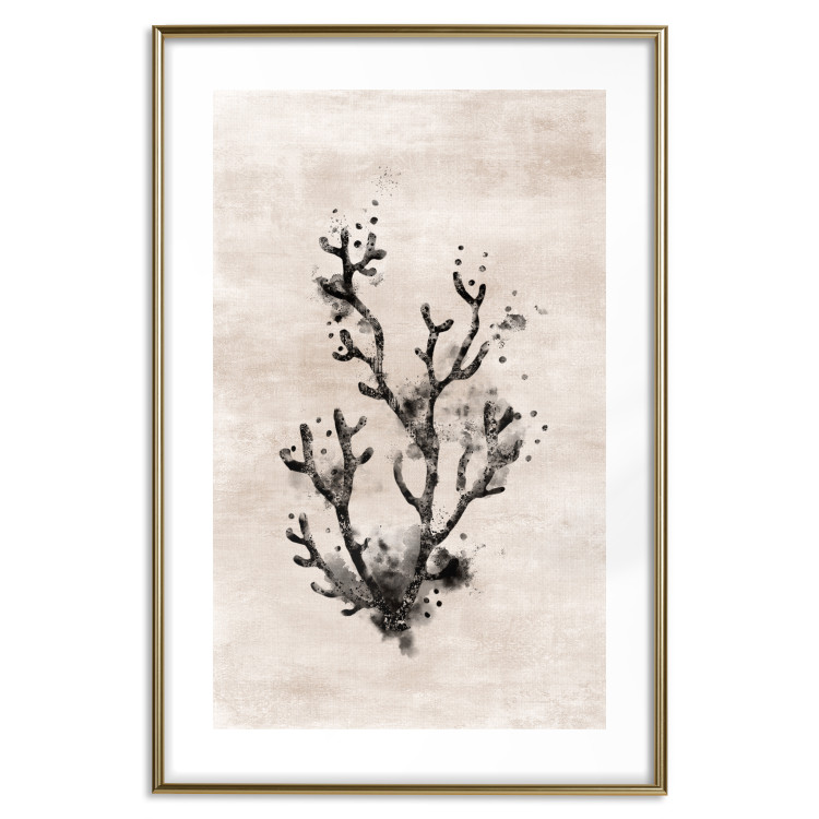 Wall Poster Oceanic Beauty - dark plant composition on a beige textured background 134516 additionalImage 16