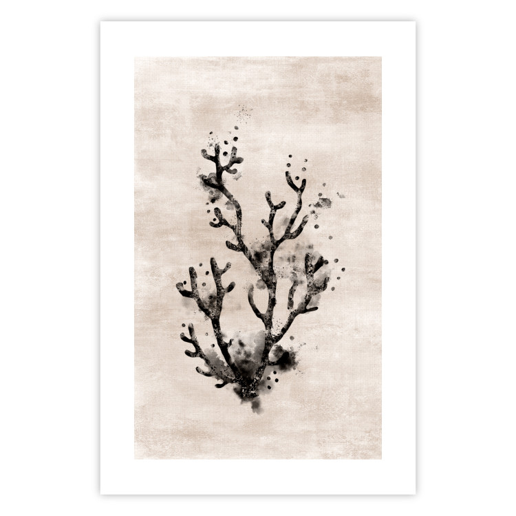 Wall Poster Oceanic Beauty - dark plant composition on a beige textured background 134516 additionalImage 25