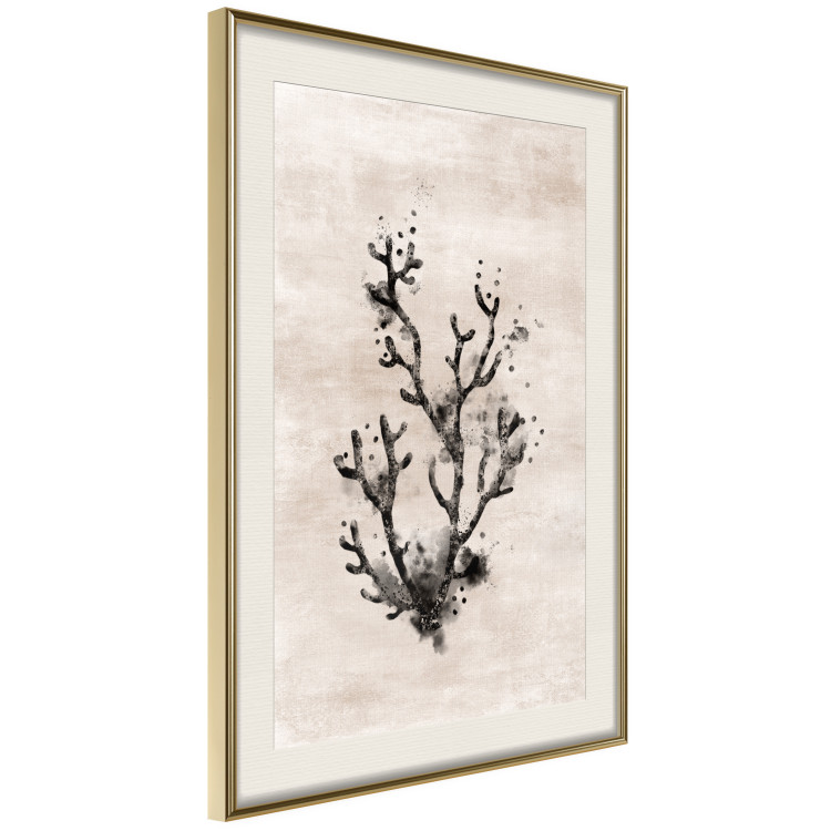 Wall Poster Oceanic Beauty - dark plant composition on a beige textured background 134516 additionalImage 3