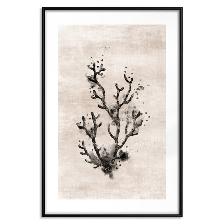 Wall Poster Oceanic Beauty - dark plant composition on a beige textured background 134516 additionalImage 15