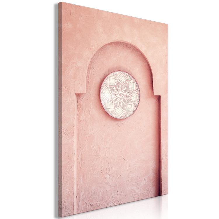 Canvas Pink Niche (1-piece) Vertical - Moroccan Arab architecture 134716 additionalImage 2