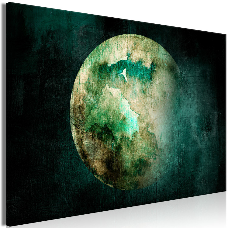 Canvas Art Print Primeval land - picture of the planet in blurry green colors 135016 additionalImage 2