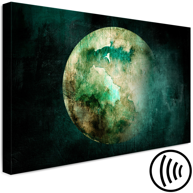 Canvas Art Print Primeval land - picture of the planet in blurry green colors 135016 additionalImage 6