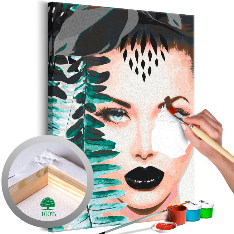 Paint by Number Kit Black Lips 135316