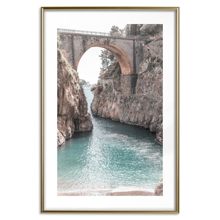 Wall Poster Bridge in Positano - summer landscape of Italian architecture among rocks 135916 additionalImage 13
