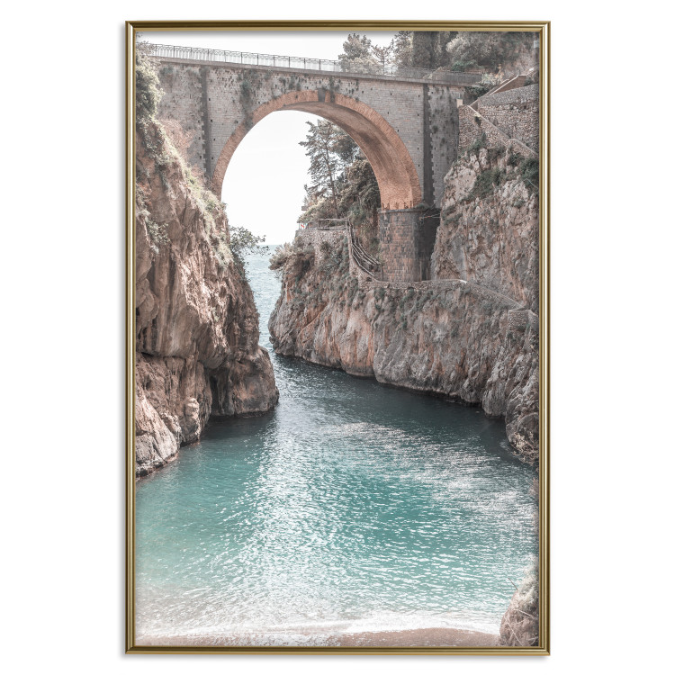 Wall Poster Bridge in Positano - summer landscape of Italian architecture among rocks 135916 additionalImage 9