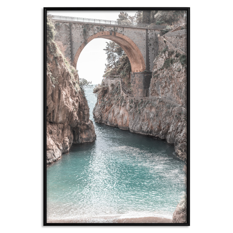 Wall Poster Bridge in Positano - summer landscape of Italian architecture among rocks 135916 additionalImage 10