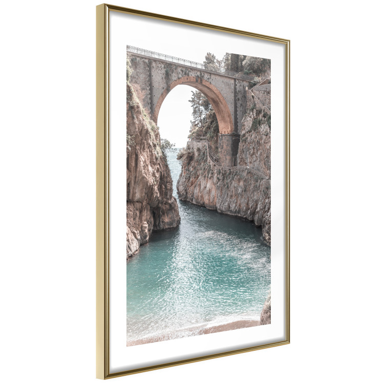 Wall Poster Bridge in Positano - summer landscape of Italian architecture among rocks 135916 additionalImage 2